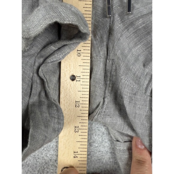 Athleta Shorts Womens 4 Gray Cabo Linen Pull On Boho Beach Cozy Preppy - Picture 5 of 7